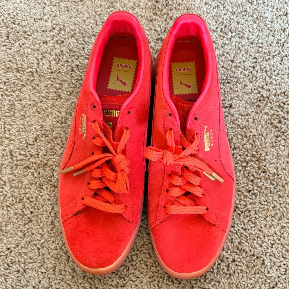 PUMA x Haribo Red Poppy Suede Classic Lace Up Sneakers Casual Shoes Mens US 10